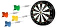 Darts on target Royalty Free Stock Photo