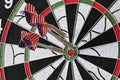 Darts in a target