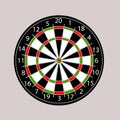 Darts vector on gray background