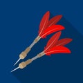 Darts for the wind gun.African safari single icon in flat style vector symbol stock illustration web.