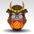 Daruma dall have on Samurai Warrior Armor., Tattoo concept