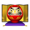 Daruma Doll Sitting On Cushion