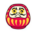 Daruma. Traditional japanese doll. Vector cartoon illustration.