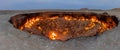 Darvaza Derweze gas crater called also The Door to Hell in Turkmenist