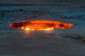 Darvaza Derweze gas crater called also The Door to Hell in Turkmenist