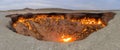 Darvaza Derweze gas crater Door to Hell or Gates of Hell in Turkmenist