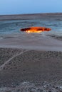 Darvaza Derweze gas crater Door to Hell or Gates of Hell in Turkmenist