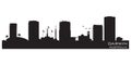 Darwin Australia city skyline vector silhouette Royalty Free Stock Photo