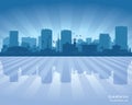 Darwin Australia city skyline vector silhouette Royalty Free Stock Photo