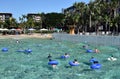 Kids floating in the Wave Lagoon