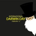 Darwin Day International Science and Humanism Day portrait Royalty Free Stock Photo