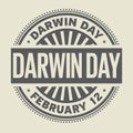 Darwin Day rubber stamp
