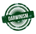 Darwinism - green grunge stamp