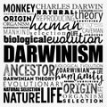 Darwinism word cloud collage, education concept background Royalty Free Stock Photo