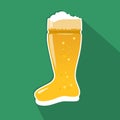 One color beer boot glass illustration oktoberfest theme