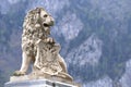 The Lion Monument in Traunkirchen, Salzkammergut