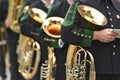 The brass instrument `Tenorhorn` Royalty Free Stock Photo