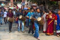 Parade of group of Musician Dasain Festival , Kathmandu , Nepal