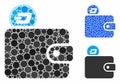 Dash billfold Composition Icon of Round Dots
