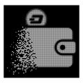 White Dispersed Dotted Halftone Dash Billfold Icon