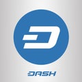 Dash blockchain cripto currency vector logo