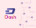 Dash blockchain technology style background