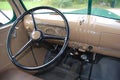 Dash board Retro Mint condition Antique Chevy Chevrolet pick up truck from 1946 in B&W Royalty Free Stock Photo