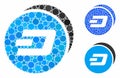 Dash coins Mosaic Icon of Round Dots