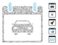 Dash Collage Car Calendar Day Icon Royalty Free Stock Photo