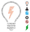 Dash Collage Electric Lamp Icon