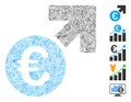Dash Collage Euro Growth Icon Royalty Free Stock Photo