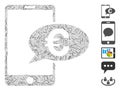 Dash Collage Euro Mobile Message Royalty Free Stock Photo