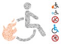 Dash Collage Fired Disabled Person Icon