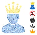 Dash Collage King Admin Icon Royalty Free Stock Photo