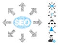 Dash Collage Seo Distribution Icon Royalty Free Stock Photo