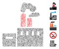 Dash Collage Smoking Factory Icon Royalty Free Stock Photo