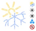 Dash Collage Sun Melting Snowflake Icon