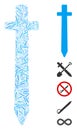 Dash Collage Symbolic Sword Icon
