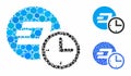 Dash credit counter Mosaic Icon of Circles Royalty Free Stock Photo