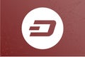 DASH cryptocurrency red network illustration