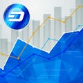 Dash cryptocurrency statistics chart showing various visualizati