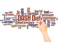 DASH diet word cloud and hand writing concept Royalty Free Stock Photo