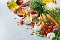 DASH flexitarian mediterranean diet to stop hypertension, low blood pressure Royalty Free Stock Photo