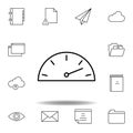 dash gauge speed outline icon. Detailed set of unigrid multimedia illustrations icons. Can be used for web, logo, mobile app, UI,