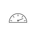 Dash gauge speed outline icon. Signs and symbols can be used for web, logo, mobile app, UI, UX