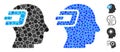 Dash Imagination Composition Icon of Spheric Items