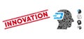 Dash Imagination Mosaic and Distress Innovation Stamp with Lines