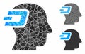 Dash imagination Mosaic Icon of Uneven Pieces
