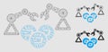 Dash Mining Robotics Vector Mesh Carcass Model and Triangle Mosaic Icon Royalty Free Stock Photo