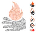 Dash Mosaic Burn Hand Icon